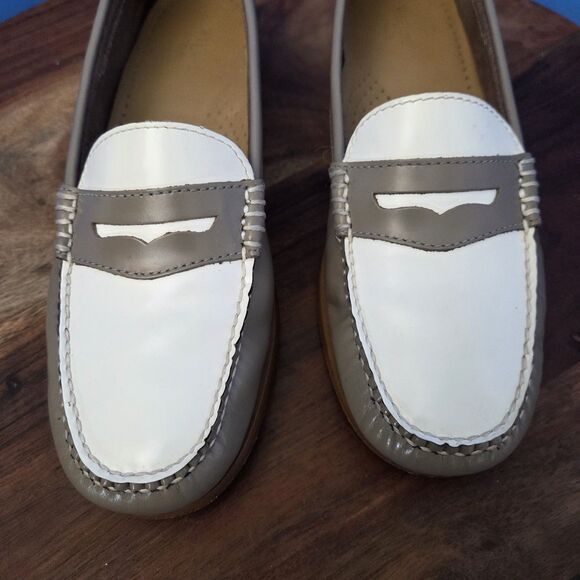 GH Bass Weejuns Colorblock Penny Loafer Women’s 7.5/8M Taupe/Off White 3998 268 - Picture 9 of 12